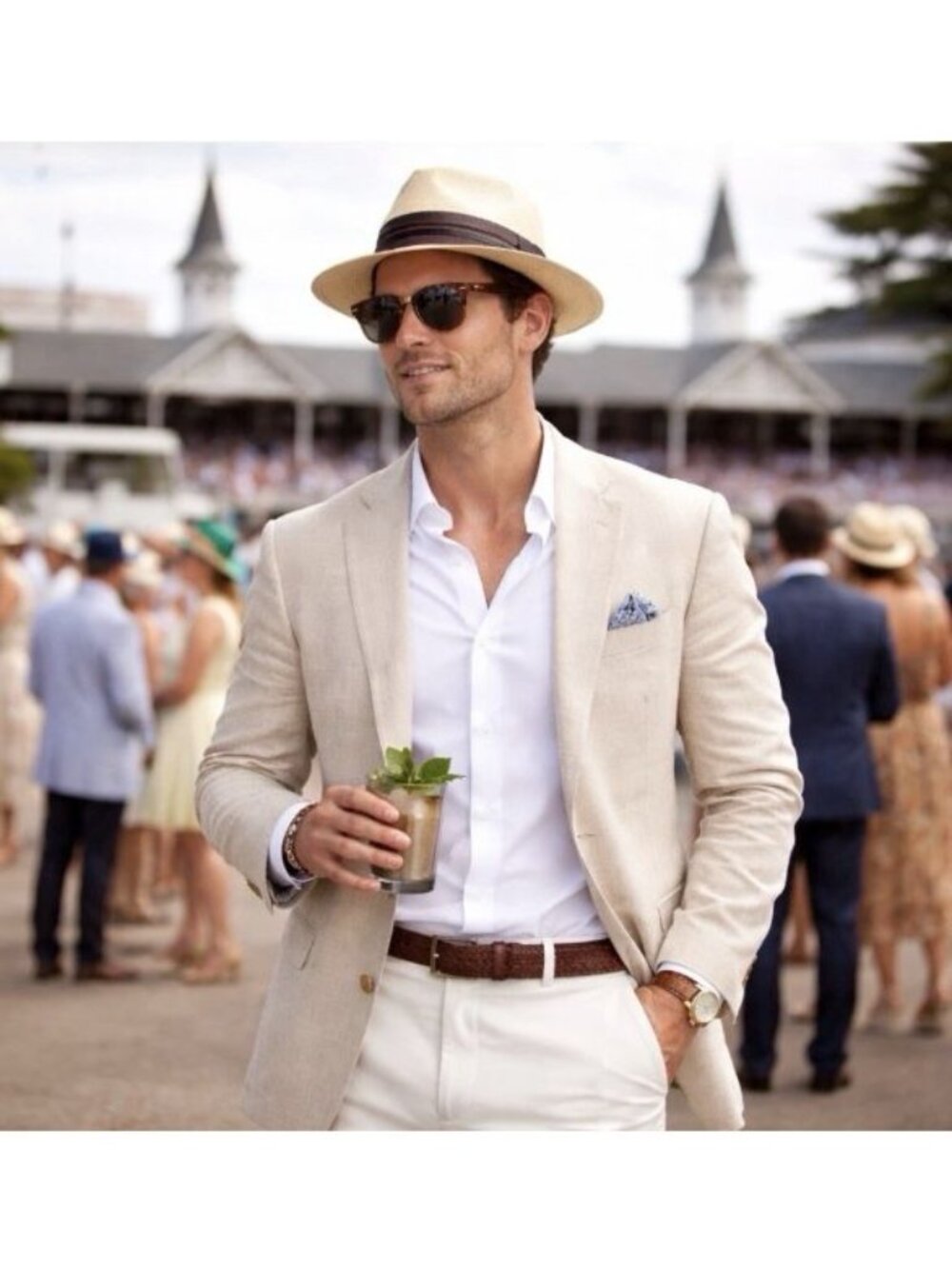 Structure Le Collezioni Sz Lg 100% Linen Blazer Mens Sport Coat Preppy Derby